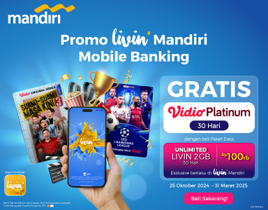 Promo Bundling Livin Mandiri dan Vidio!