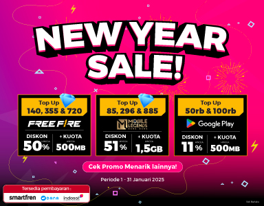 Voucher Games Promo New Year Sale